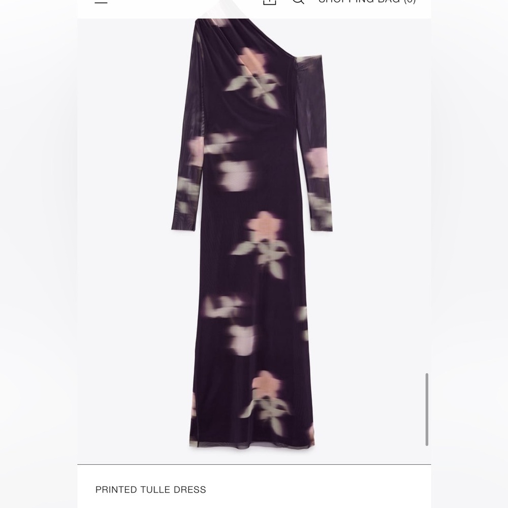 Zara XXL Midi Asymmetrical Dress Lilac Color - Picture 6 of 10